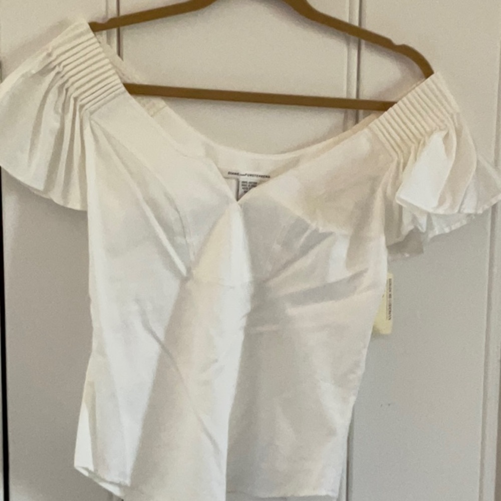 Diane von furstenberg white blouse